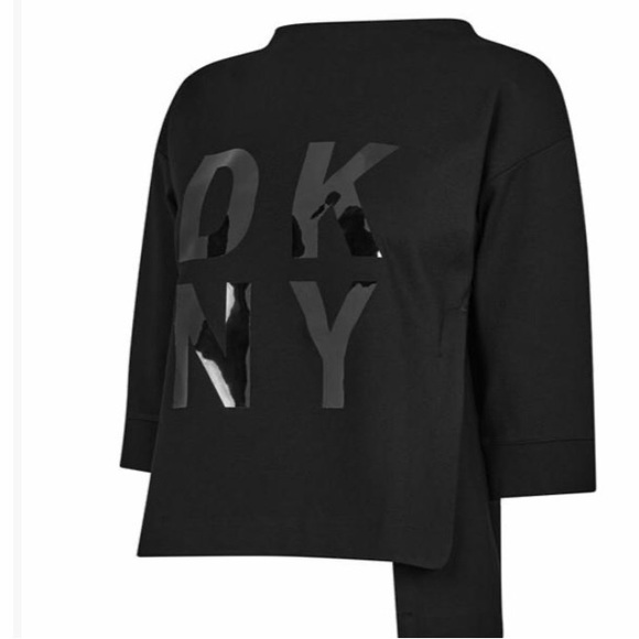 Dkny Tops - Dkny Sport High Low Logo Top